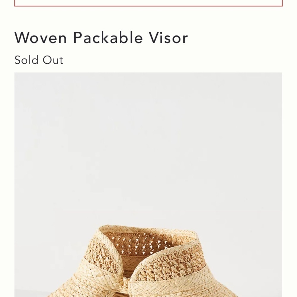 Anthropologie woven packable visor new with tags - Picture 7 of 11